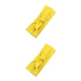 thumbnail image 3 of Diadema con nudo de lazo deportivo Minnieouse Banda para el sudor ajustable Amarillo 2Conjunto, 3 of 6