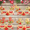 thumbnail image 3 of Naiovety Gafas de Navidad Marco Festival Navidad Vacaciones Hogar Comedor Bar Hotel Café Decoración Foto Prop Anteojos Ornamento Niños Kits de decoración para fiestas animales de oro Naiovety HA069936-03, 3 of 6