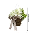 thumbnail image 3 of Spring Flower Wreath Basket, Forsythia Door Basket, Yellow Flower Wreath, Front Door, Summer Spring Home Decoration, 3 of 5