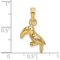 thumbnail image 3 of 14K Yellow Gold 3-D Textured/Polished Toucan Bird Charm (18.8 X 12.3) Made In United States k6448, 3 of 5