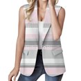 thumbnail image 1 of Gibobby chaquetas ligero de rendimiento Mujer Primavera Verano Viaje Elegante Y Transpirable Sin Mangas Estampado A Slim Fit Chaleco Chaqueta (Rosa, M), 1 of 4