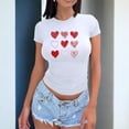 thumbnail image 3 of Playera Blusa De 9 Corazones Distintos Dibujados Ropa De Mujer Color Blanco Talla Chica Marca Emil SaEs, 3 of 4