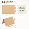 thumbnail image 2 of Uxcell 20 Pack Light Brown 5x7 Envelopes with Cards Self Seal A7 Envelopes for Greeting Cards and Invitations, 2 of 6