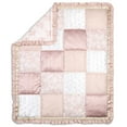 thumbnail image 2 of Baby Girl Crib Bedding - Dusty Pink Patchwork Design - Grace 4 Piece Set by The Peanut Shell, 2 of 5