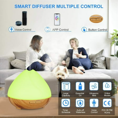 

Humidifier with Colorgul LED Light WiFi Diffuser Timer Wireless Control Work with Alexa Home Compatible