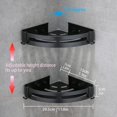 thumbnail image 4 of Organizador de ducha elegante montado en la pared, aluminio espacial duradero con acabado mate, instalación sin taladros para una configuración sin complicaciones, perfecto para almacenamiento en el, 4 of 5