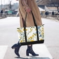 thumbnail image 4 of FORMRS Canvas Laptop Tote Bag for Women with 15.6" Computer Compartments Shoulder Handbag, Yellow Floral, 4 of 7
