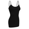 thumbnail image 3 of Essential Basic Women Basic Built In Bra Spaghetti Strap Cami Top Tank - 4 Pk Black Navy Hgray White, L, 3 of 7