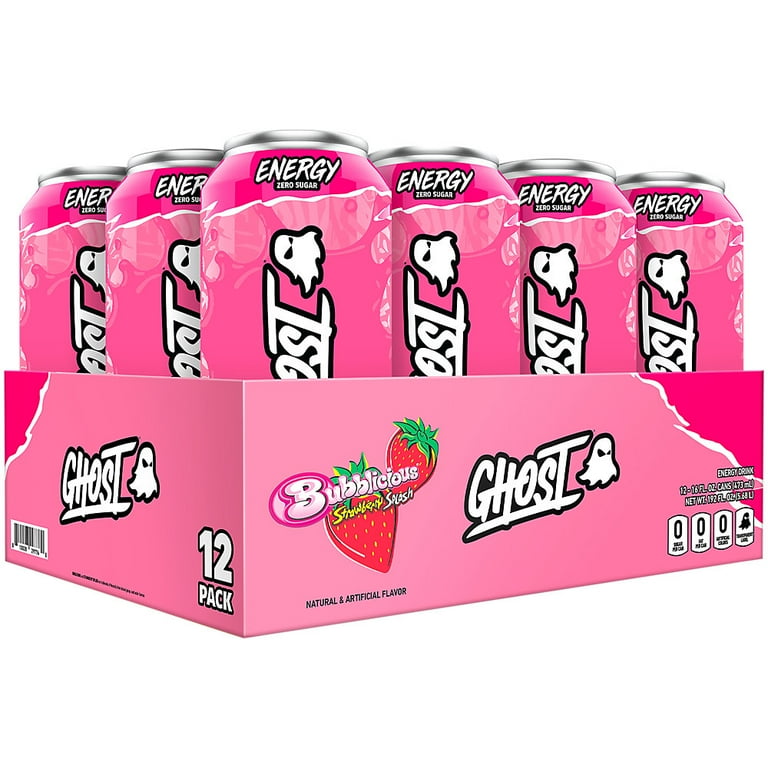 Ghost Energy Drink RTD Bubblicious Strawberry Blast , 50 OFF