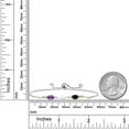 thumbnail image 3 of Gem Stone King 0.89 Ct Oval Purple Amethyst Black Onyx 925 Silver and 10K Yellow Gold Lab Grown Diamond Bracelet for Women, 3 of 4