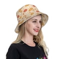 thumbnail image 6 of Pofeuu Autumn Mushrooms Print Bucket Hat for Women Men Reflective Bucket Hats Beach Summer Sun Hat Travel Fisherman Cap, 6 of 6