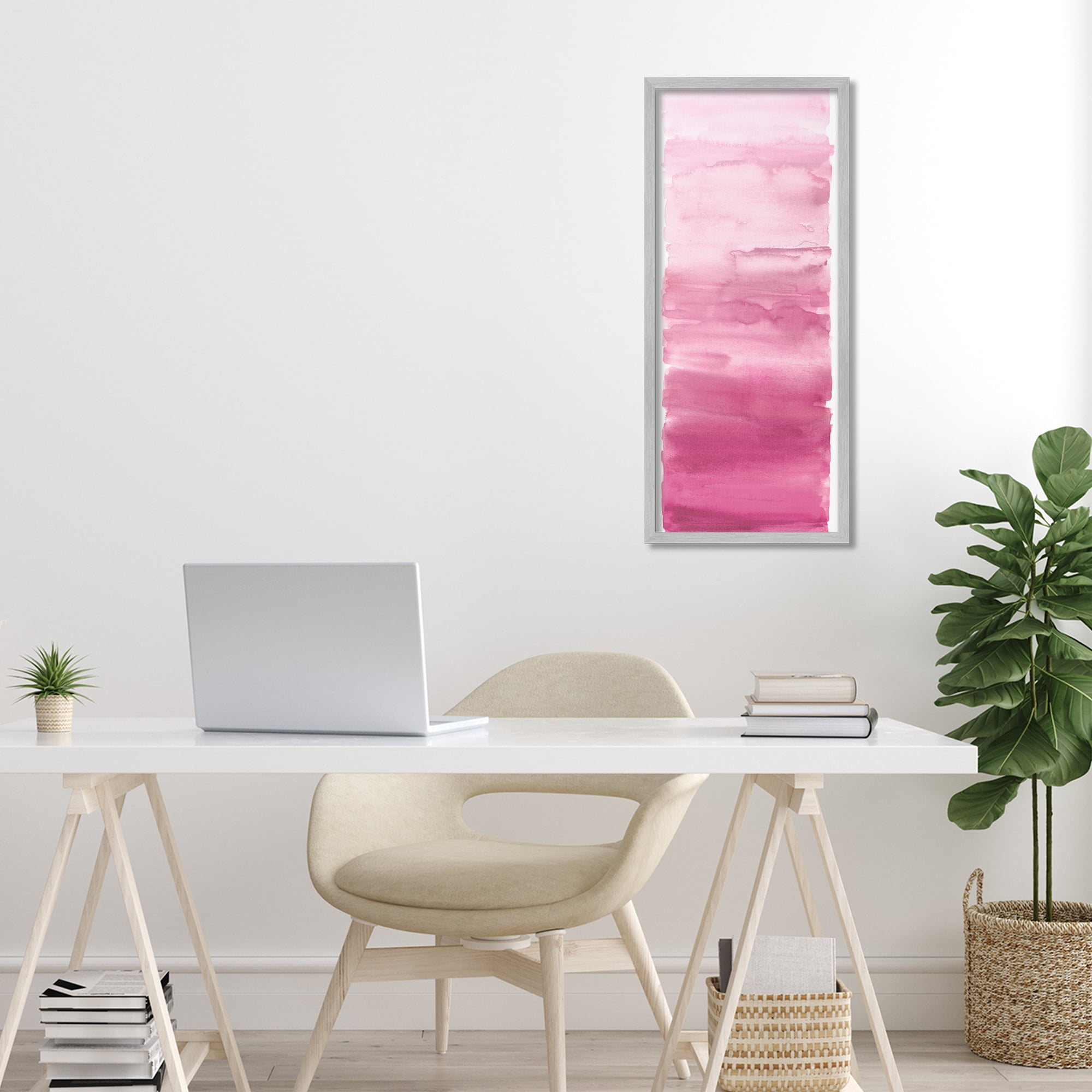 Stupell Industries Blush Blend Gradient Gray Framed Giclee Art, design by Allie Corbin