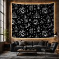 thumbnail image 6 of Jack-O'-Lanterns and Haunted Houses in Spooky Moonlight, Playful Illustration for Halloween Fans, Festive Wall Art Decor, Halloween Gift, Tapestry Wall Hanging for Living Room and Bedroom, 6 of 7