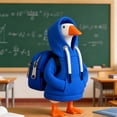 thumbnail image 5 of RUINIXCW 7 Inch Back to School Goose Outfits Desk Duck Outfit Mini Porch Goose Outfit  for Desktop Goose Figurine Desk Goose Clothes Funny Hooded Sweatshirt with Backpack Set (No Goose), 5 of 8