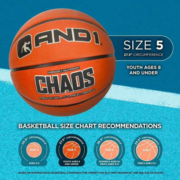 AND1 Toss Up 27.5 Basketball : Youth Sized Rubber Streetball AND1 Toss Up 27.5 Basketball : Youth Sized Rubber Streetball