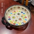 thumbnail image 3 of 880ML Multifunctional Oven Casserole Ceramic Baking Pan Round Double Ear Vintage Baking Pan, 3 of 6