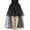 Black, variant on Womens High Low Long Tutu Tulle Bustle Skirt Elastic Waist Festival Party Skirt