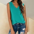 thumbnail image 2 of Uooqdmx Womens Tank Tops Loose Fit, V Neck Tank Tops for Women, Sleeveless Tops for Women, Basic Tank Tops for Women, Loose Tank Tops for Women, Sky Blue M, 2 of 5
