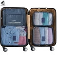 thumbnail image 4 of PULLIMORE 6 Pcs Travel Storage Bags Set Waterproof Cube Luggage Organizer Pouch for Clothes Packing Suitcase (Navy Blue), 4 of 9