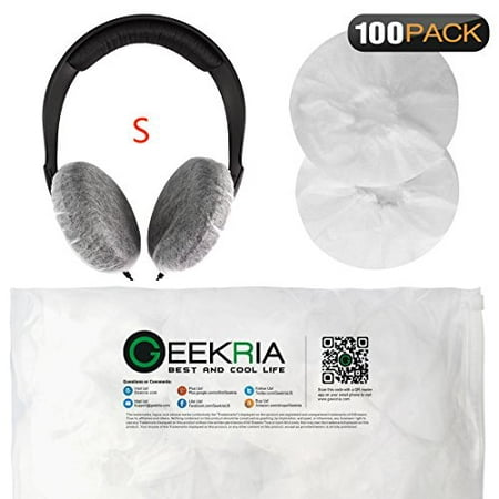 Geekria Stretchable Headphone Earpad Covers/Disposable Sanitary Earcup Fits Bose OE, OE2, OE2i, ON Ear, QC3, Beats Solo3, (Bose Qc3 Headphones Best Price)