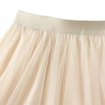 thumbnail image 4 of qolati Women's Mesh Mini Skirts Elastic High Waist Layered Tulle A-Line Skirt Cute Pleated Flowy Wedding Party Skating Skirt, 4 of 5
