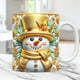 thumbnail image 1 of Taza navideña inflada con diseño de muñeco de nieve, taza de Papá Noel inflada de 15 oz y 11 oz., 1 of 5
