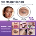 thumbnail image 2 of Vanity Mirror with Lights Makeup Mirror, 10x Magnification Illuminated Vanity Mirror with ENhanced LED+Suction Cups, 360 Degree Rotation Portable Travel Mirror with Lights, 2 of 9