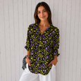 thumbnail image 4 of Nyfairy Plus Size Women's Floral Embossed Print Long Sleeve Button Down Casual Shirt, 4 of 5