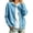 Sky Blue, variant on Women's Casual Snap Button Cardigan Jacket, Long Sleeve Crew Neck Lightweight Sweatshirt Coat with Pockets, Solid Color Fall Outerwear