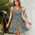 thumbnail image 7 of Distressed Dragoncon Marriott Carpet Pattern with Extrusion Sleeveless Dress Women Summer Evening Dresses Ladies Sundress, 7 of 7