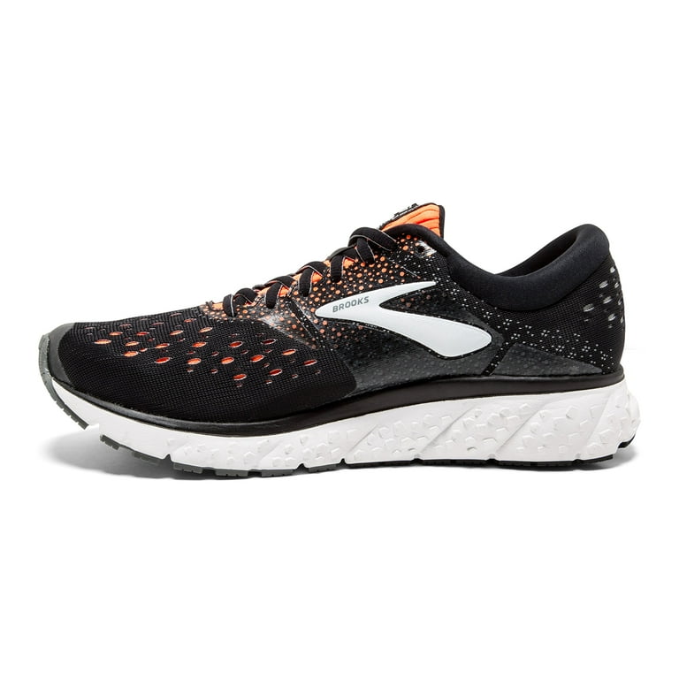 Brooks Mens Glycerin 16 Running Shoe Black Orange Grey D 7.5