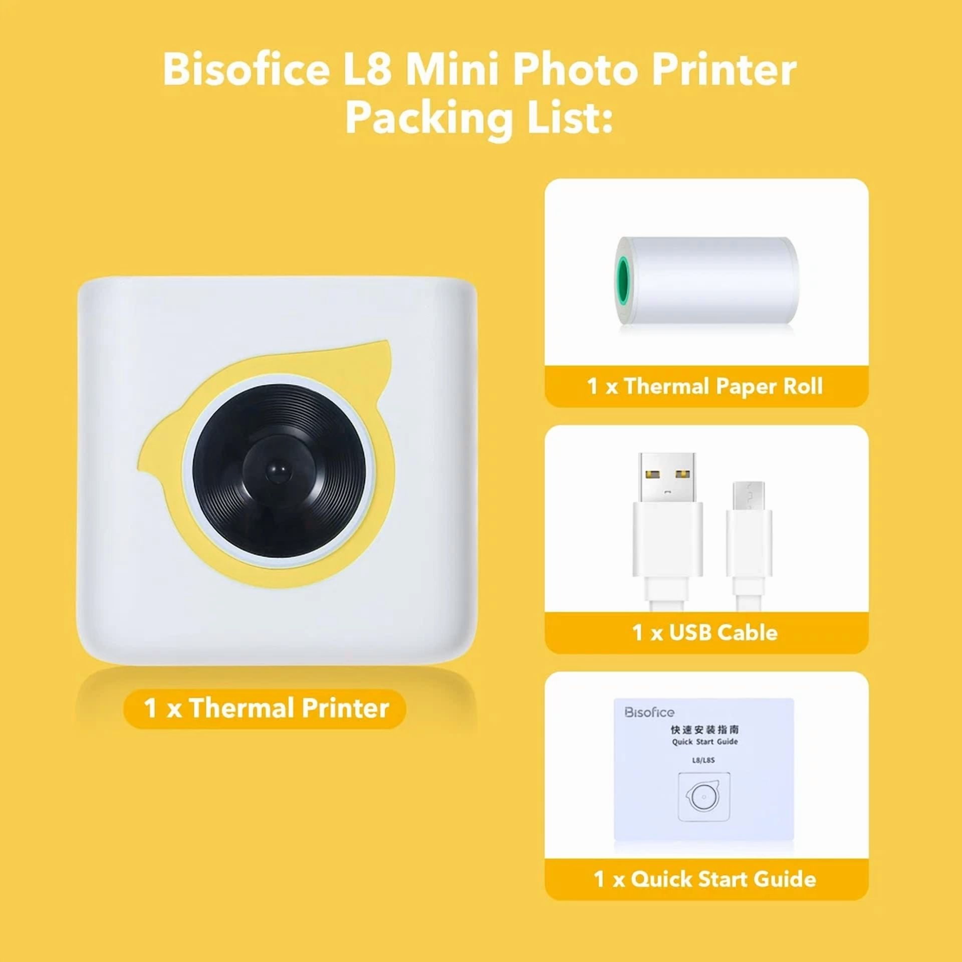 CIRCLE- Wireless Bluetooth Pocket Thermal Printers Label Maker For Diy Photo Printing Us