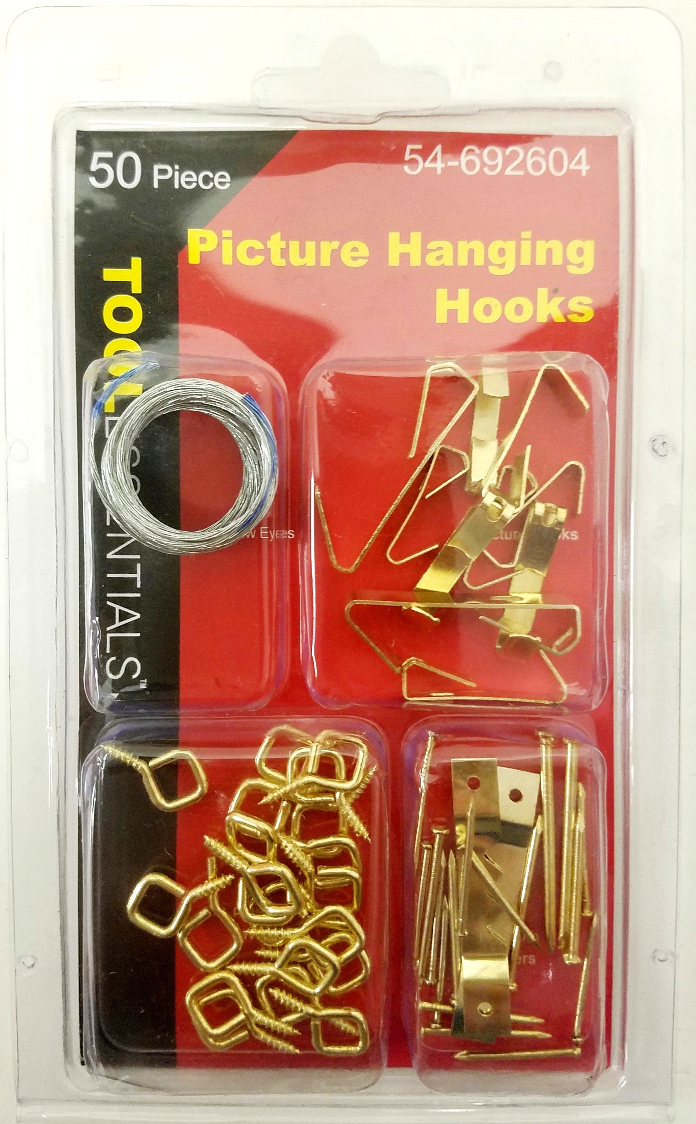 50pc Picture Hanging Set with Hooks, Nails, & Wire