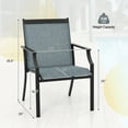 thumbnail image 2 of Gymax Set of 4 Patio Dining Chairs Outdoor Armchairs w/ Sturdy Metal Frame, 2 of 9