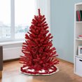 thumbnail image 2 of National Tree Company 4' Full Unlit Christmas Holiday Tree, Red, 2 of 7