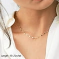 thumbnail image 4 of Turandoss 14K Gold Plated Layered Chain Y-Necklaces for Women Adjustable Choker Chain Bar Disc Pendant Jewelry Trendy Personalized Birthday Gifts for Women Her, 4 of 8