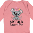 thumbnail image 4 of Inktastic My Lala Loves Me Granddaughter Koala Girls Long Sleeve Baby Bodysuit, 4 of 5