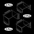 thumbnail image 7 of LeeQinersw 6Pcs Acrylic Display Riser Elevated Display Rack Transparent Clear Acrylic Riser, 7 of 7