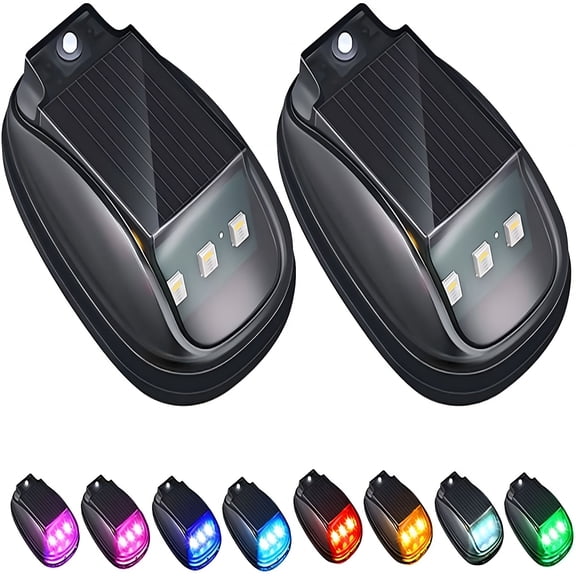 HIBIBUD 2026 New Solar Car Roof Rgb Strobe Light with Remote Control,Upgrade Solar Cab Lights for Trucks,Wireless No Drill Roof Top Marker Lights,Waterproof Led Clearance Light for Semi Truck(5Pcs)