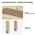 thumbnail image 6 of UHOMEPRO Nightstand with Power Outlet, Modern 3 Drawer Nightstand, Oak Nightstand with Gold Handle, Wooden Bedside Storage Cabinet Unit for Bedroom/Small Space, 6 of 9
