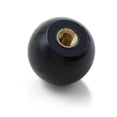 thumbnail image 3 of Ball Lever Knob - 10pcs M6*25mm Insulator Handle Black Bakelite Ball Knob Female Thread Round Copper Nut Universal Machine Tool Accessories-1, 3 of 5