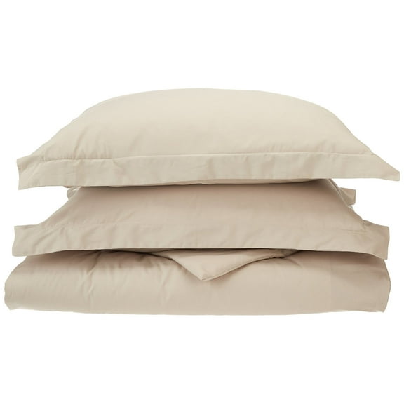 Panhandle Solid 300-Thread Count Panhandle Solid Cotton Percale Duvet Cover Set