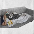 thumbnail image 6 of Zodiac Soft Flannel Fleece Throw Blanket, Royal Leader of Zodiac Sign Leo with Giant Sun and Stars Birth Fortune Image, Cozy Plush for Indoor and Outdoor Use, 60" x 80", Multicolor, by Ambesonne, 6 of 6