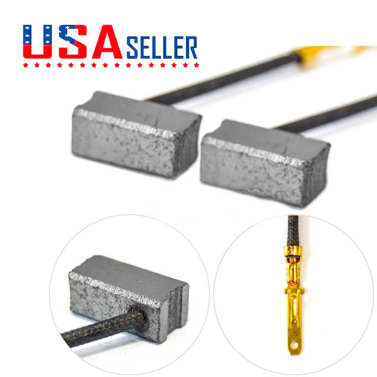For Dewalt Porter cable Black and decker rep Carbon Brush Set rep 445861-25 US 