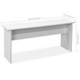 thumbnail image 7 of Charmma Dining Table and Benches 3 Pieces Chipboard White, 7 of 7