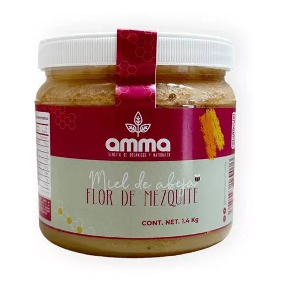 Miel Pura De Abeja Flor De Mezquite 1.4 Kg Virgen