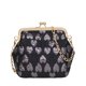 thumbnail image 1 of Bolso de mano de noche para mujer bolso elegante con patrón de corazón para bodas (negro), 1 of 8