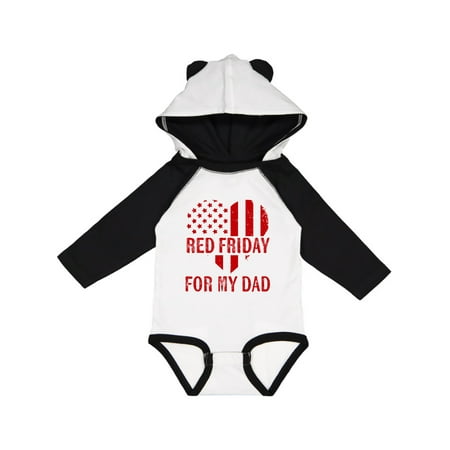 

Inktastic Military Dad Deployment Red Friday Gift Baby Boy or Baby Girl Long Sleeve Bodysuit