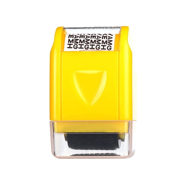 Yuarrent Protección de sellos de rodillos confidenciales Bloqueador de información personal Protección contra robo de manchas de privacidad Almacenamiento y organización del hogar Amarillo Yuarrent HA006472-02B