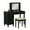 Black, variant on Poundex F4177 Bobkona Alice Flip up Mirror Vanity Set, Black
